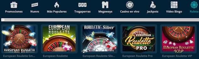 Ruletas Platincasino