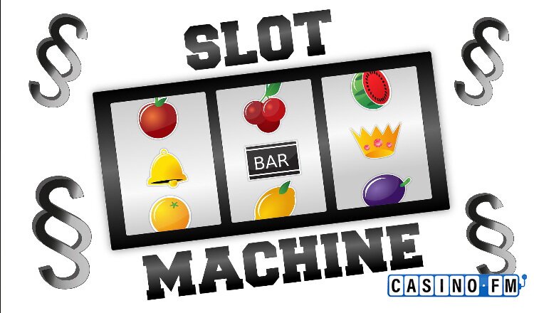 Slot Machine und Paragraphen | casinoFM Markenbild