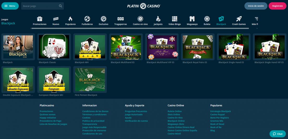 platin casino blackjack