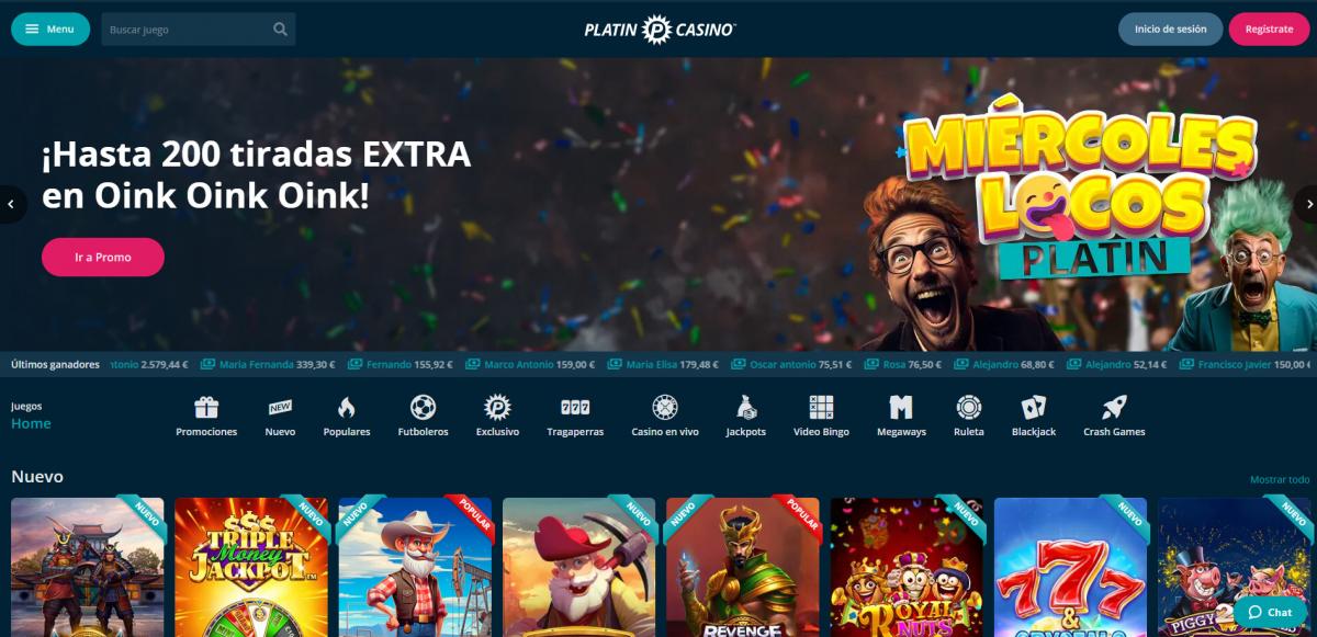 platin casino portada