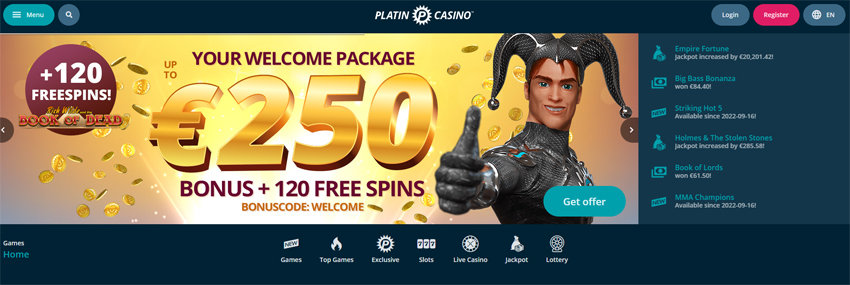 PlatinCasino Bonus Beenden